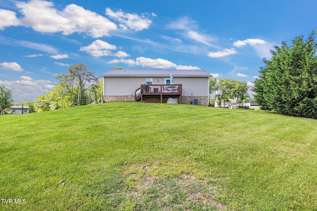 1086 Quaker Run, Telford, TN 37690 - view of green lawn with a deck