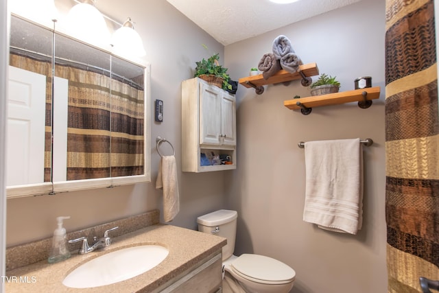 3493 Weaver Pike, Bristol, TN 37620 - bathroom with toilet, vanity, and curtained shower