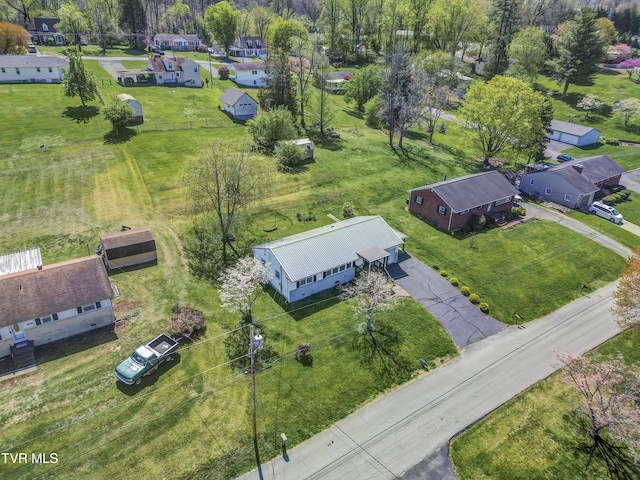 aerial view of residential area
