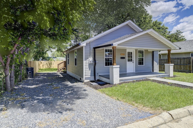 2116 Steadman St, Kingsport, TN 37664 - view of front of home featuring covered porch and gravel driveway