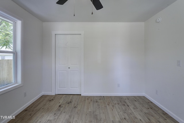 2116 Steadman St, Kingsport, TN 37664 - spare room with ceiling fan, wood finished floors, baseboards, and a smoke detector