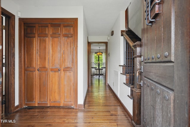 150 NW New Melrose St, Coeburn, VA 24230 - foyer with dark wood-style floors and baseboards