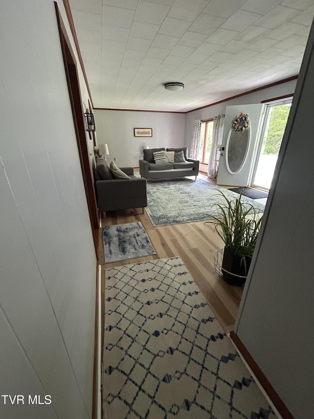 200 Glenbrook Mountain Rd, Keokee, VA 24265 - living room featuring wood finished floors and ornamental molding