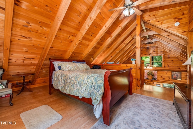 109 Hatley Hollow Rd, Butler, TN 37640 - bedroom with wood ceiling, wood finished floors, and wood walls