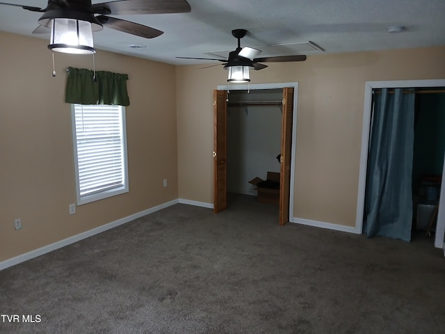 1318 Willow St, Kingsport, TN 37664 - unfurnished bedroom featuring carpet flooring, a ceiling fan, baseboards, and a closet