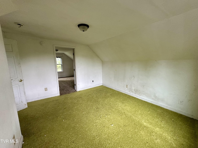 919 Russell St, Bristol, VA 24201 - additional living space featuring vaulted ceiling, carpet, and baseboards