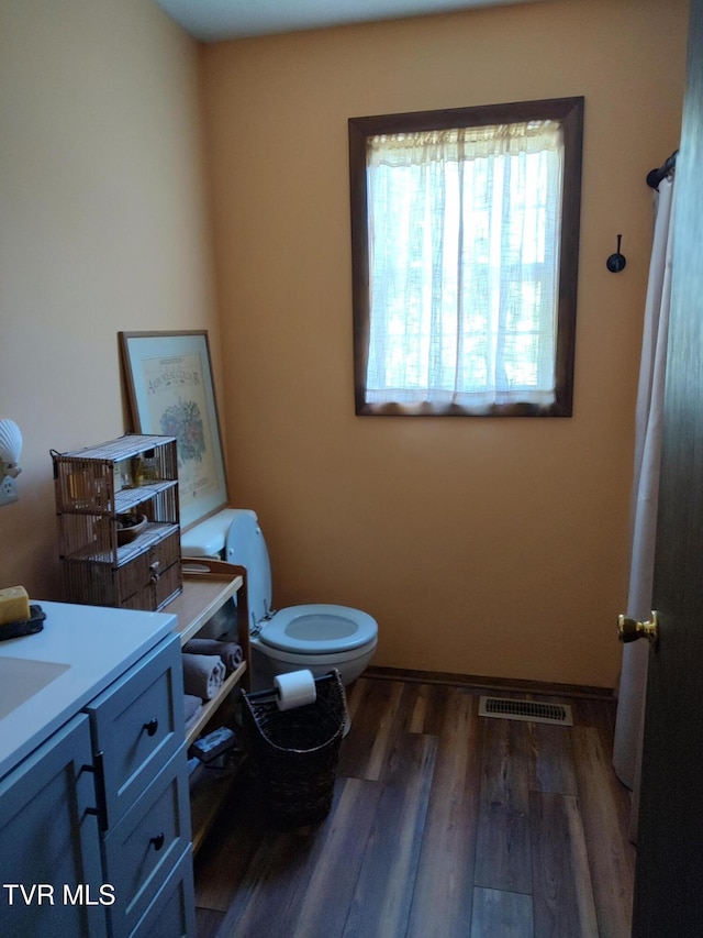 3742 Beech Grove Rd, Jonesville, VA 24263 - bathroom featuring toilet, vanity, and wood finished floors