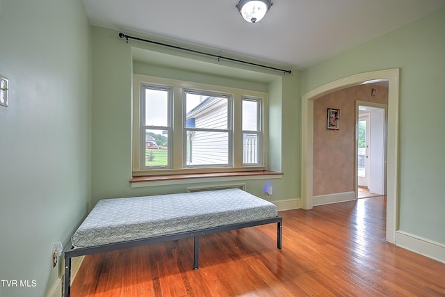 15497 Porterfield Hwy, Abingdon, VA 24210 - living area with wood finished floors, baseboards, and arched walkways