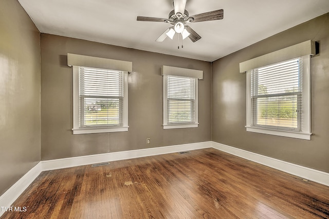 15497 Porterfield Hwy, Abingdon, VA 24210 - unfurnished room with hardwood / wood-style flooring and a ceiling fan