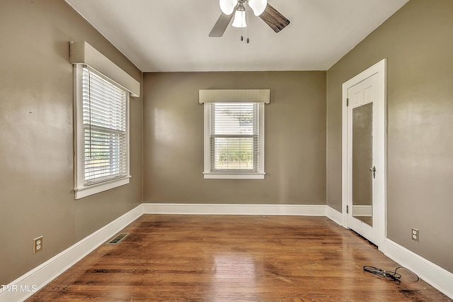15497 Porterfield Hwy, Abingdon, VA 24210 - empty room featuring a ceiling fan and wood finished floors