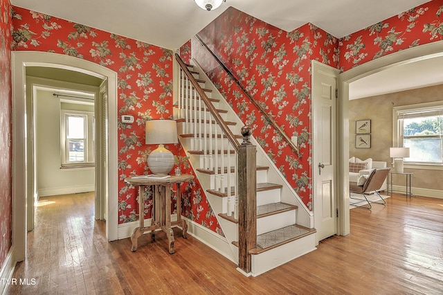 15497 Porterfield Hwy, Abingdon, VA 24210 - stairs with wood-type flooring and baseboards