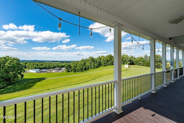 7540 Erwin Hwy, Chuckey, TN 37641 - wooden terrace with a yard