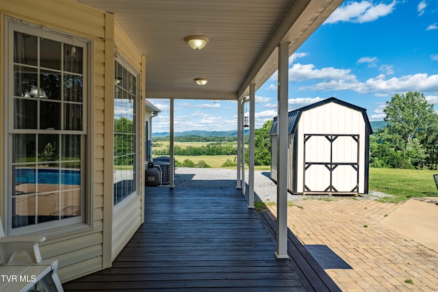 7540 Erwin Hwy, Chuckey, TN 37641 - wooden deck with a mountain view