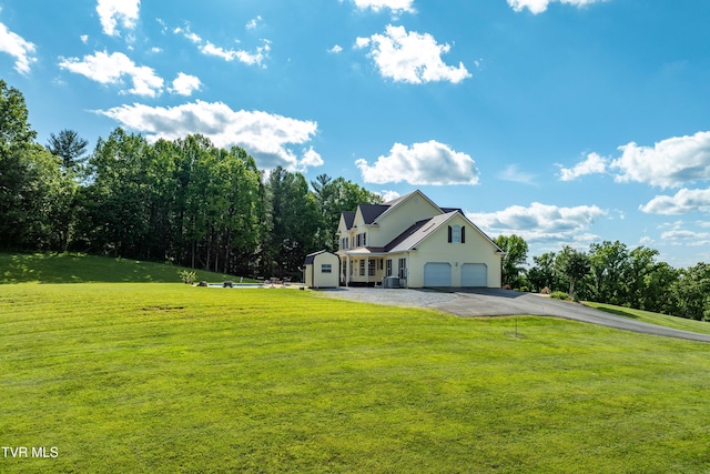 7540 Erwin Hwy, Chuckey, TN 37641 - view of property exterior with driveway, a lawn, and an attached garage