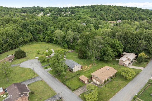 405 Castaway Dr, Kingsport, TN 37663 - aerial view of property and surrounding area with a heavily wooded area