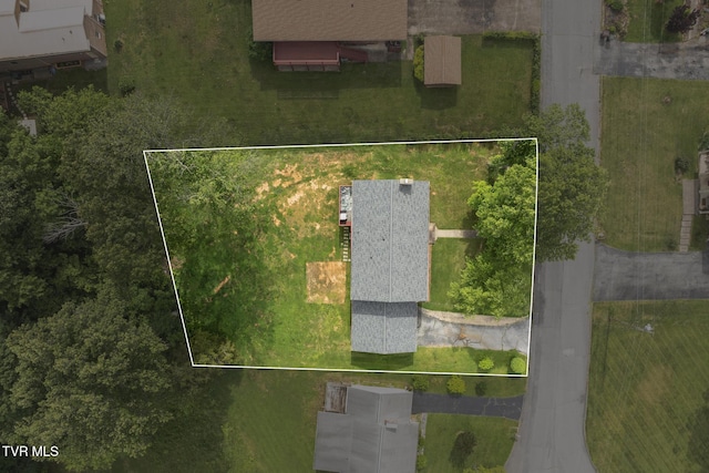 405 Castaway Dr, Kingsport, TN 37663 - aerial view of property's location with property boundaries highlighted