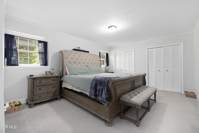 405 Castaway Dr, Kingsport, TN 37663 - carpeted bedroom with multiple closets, ornamental molding, and baseboards