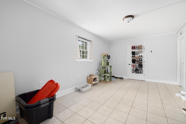 405 Castaway Dr, Kingsport, TN 37663 - unfurnished room with ornamental molding, light tile patterned floors, and baseboards