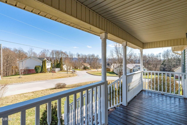 1213 American Way, Jonesborough, TN 37659 - wooden terrace featuring a porch and a residential view