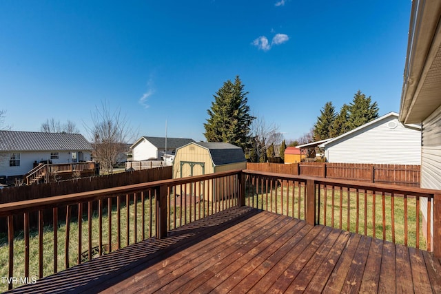 1213 American Way, Jonesborough, TN 37659 - wooden terrace with a shed, an outbuilding, and a residential view