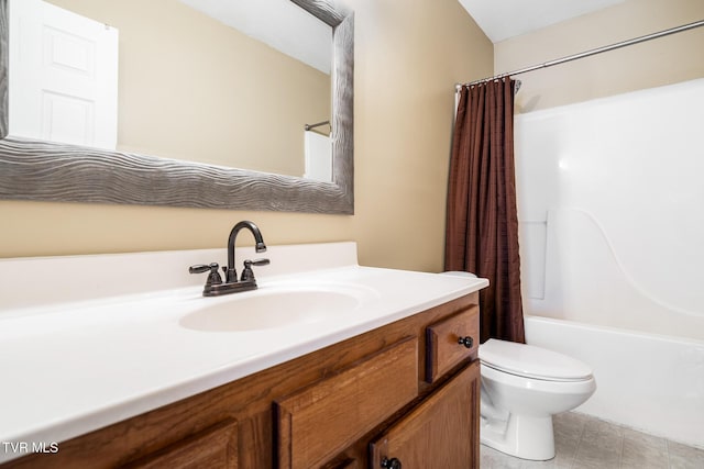 1213 American Way, Jonesborough, TN 37659 - full bathroom with toilet, vanity, and shower / tub combo with curtain