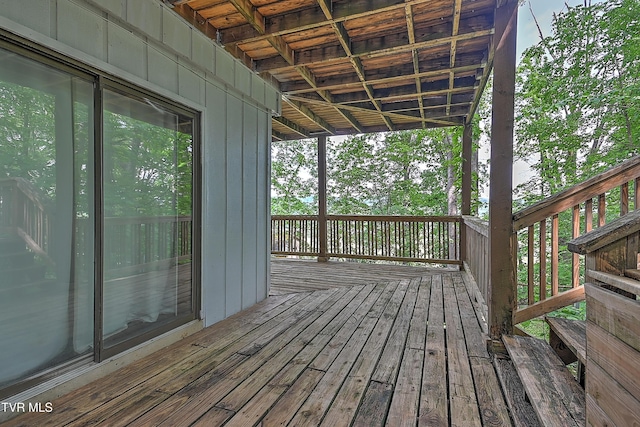 view of wooden terrace