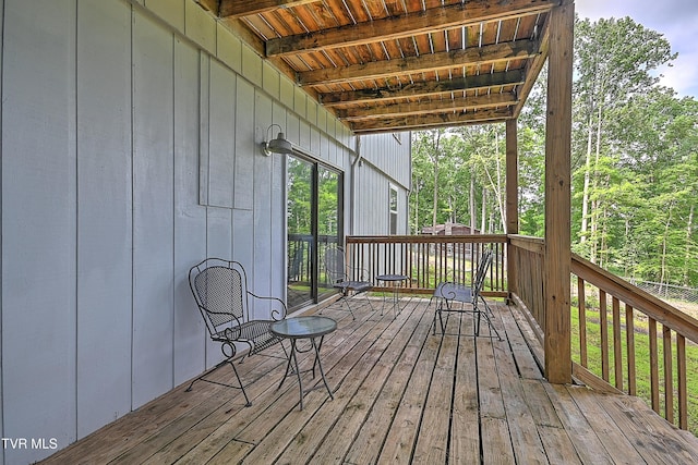 view of wooden deck