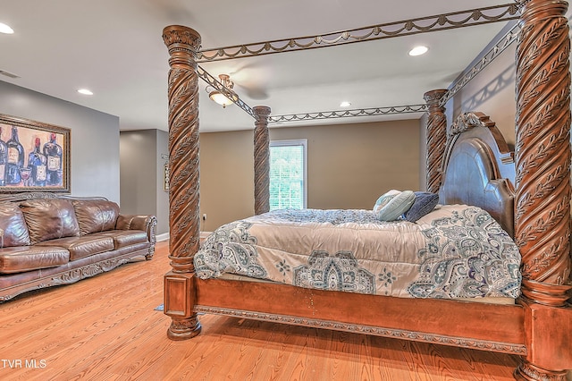2041 King College Rd, Bristol, TN 37620 - bedroom with recessed lighting, wood finished floors, and baseboards