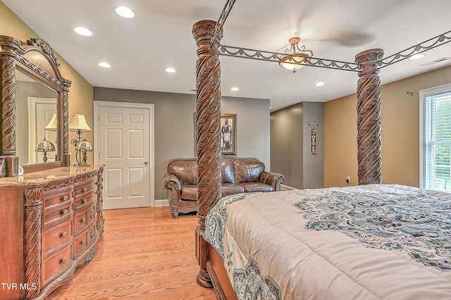 2041 King College Rd, Bristol, TN 37620 - bedroom featuring light wood finished floors and recessed lighting
