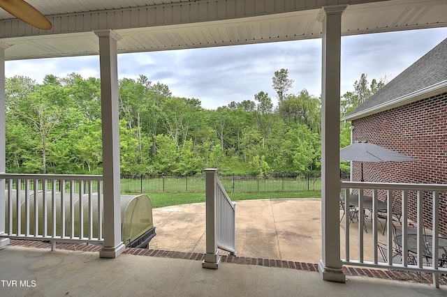 2041 King College Rd, Bristol, TN 37620 - view of patio featuring fence and a view of trees
