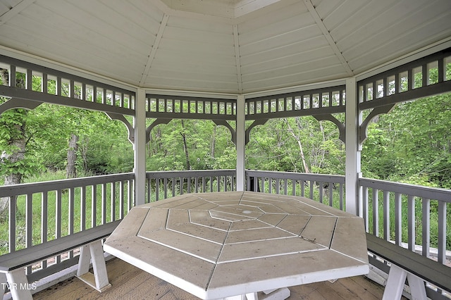 2041 King College Rd, Bristol, TN 37620 - wooden deck with a gazebo and outdoor dining area