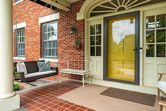 2107 Bartlett St, Johnson City, TN 37601 - doorway to property with brick siding