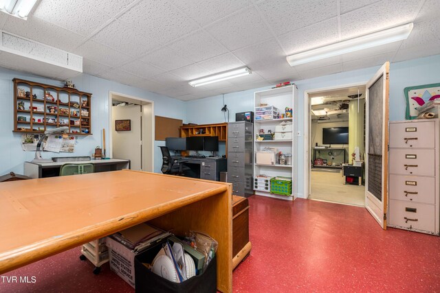 2107 Bartlett St, Johnson City, TN 37601 - office with a drop ceiling