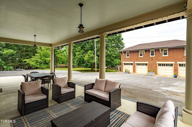 2107 Bartlett St, Johnson City, TN 37601 - view of patio featuring an outdoor living space and outdoor dining area