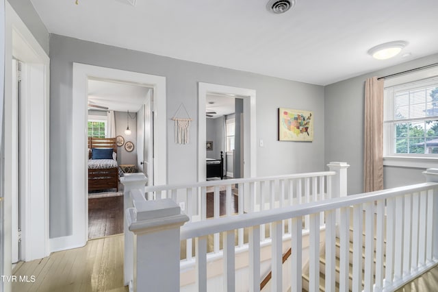 2107 Bartlett St, Johnson City, TN 37601 - hallway featuring an upstairs landing and light wood finished floors