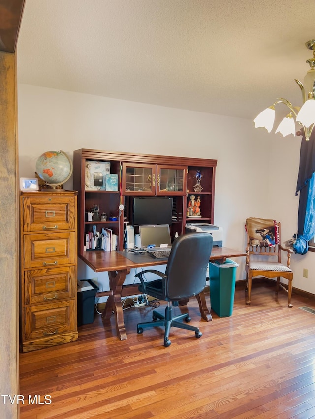 519 Foxgate Dr, Erwin, TN 37650 - office area with wood finished floors