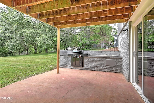 145 Elm Heights St, Johnson City, TN 37615 - view of patio with an outdoor kitchen