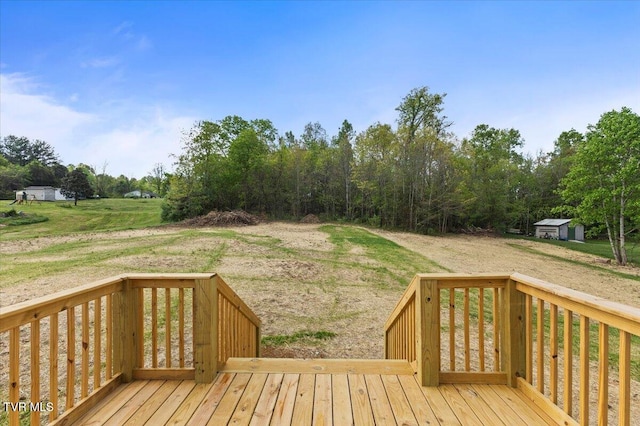 113 Hicks Dr, Johnson City, TN 37615 - wooden deck with a lawn