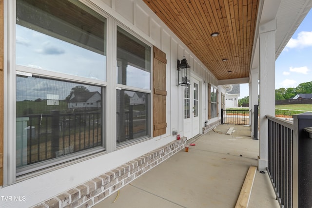 view of patio featuring covered porch