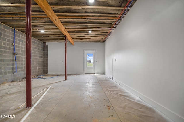 view of basement