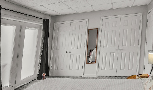 1382 Elijah Martin Rd, Whitesburg, TN 37891 - bedroom with multiple closets and a drop ceiling