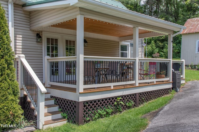 435 Sulpher Spring Rd, Chilhowie, VA 24319 - view of wooden deck