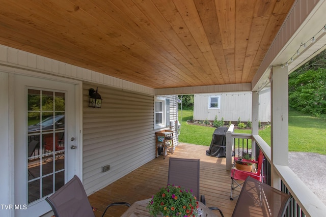 435 Sulpher Spring Rd, Chilhowie, VA 24319 - wooden terrace featuring a lawn