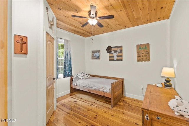 108 Chock Creek Rd, Johnson City, TN 37601 - bedroom featuring wood ceiling, light wood-style floors, baseboards, ceiling fan, and crown molding