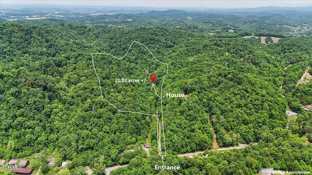 108 Chock Creek Rd, Johnson City, TN 37601 - view of property location featuring a forest and property boundaries highlighted