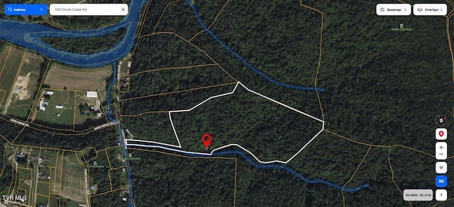 108 Chock Creek Rd, Johnson City, TN 37601 - aerial map of property and surrounding area