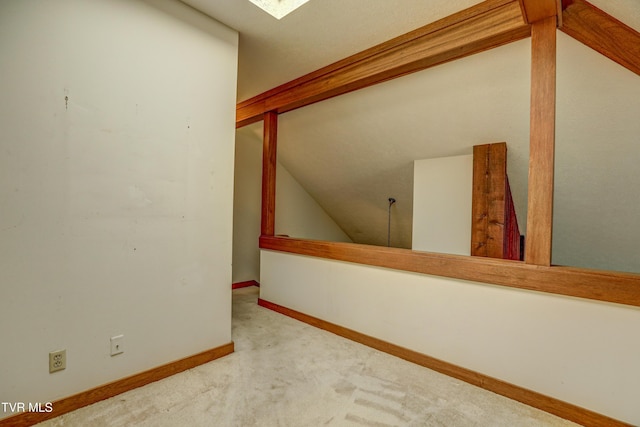 153 Columbine Rd, Kingsport, TN 37660 - hall featuring lofted ceiling, carpet floors, and baseboards