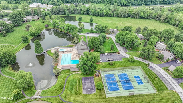 153 Columbine Rd, Kingsport, TN 37660 - aerial view of a large body of water and a pool area