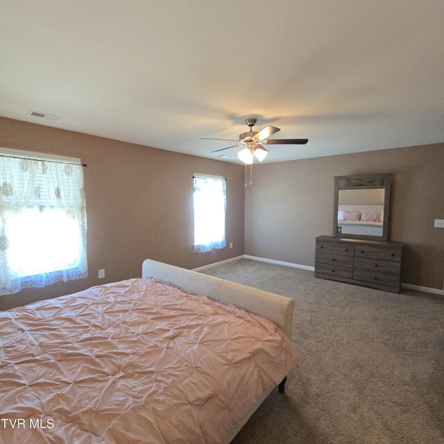 2358 Stream View Ln, Morristown, TN 37814 - carpeted bedroom featuring baseboards and ceiling fan