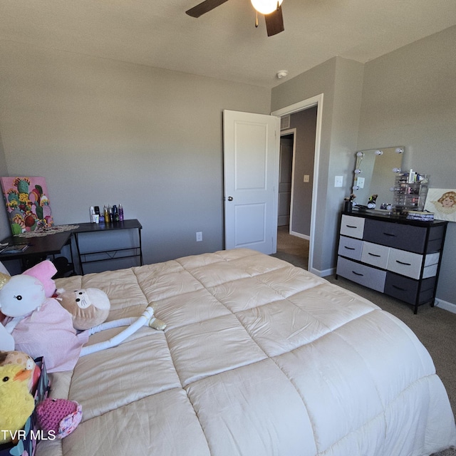 2358 Stream View Ln, Morristown, TN 37814 - carpeted bedroom with baseboards and a ceiling fan